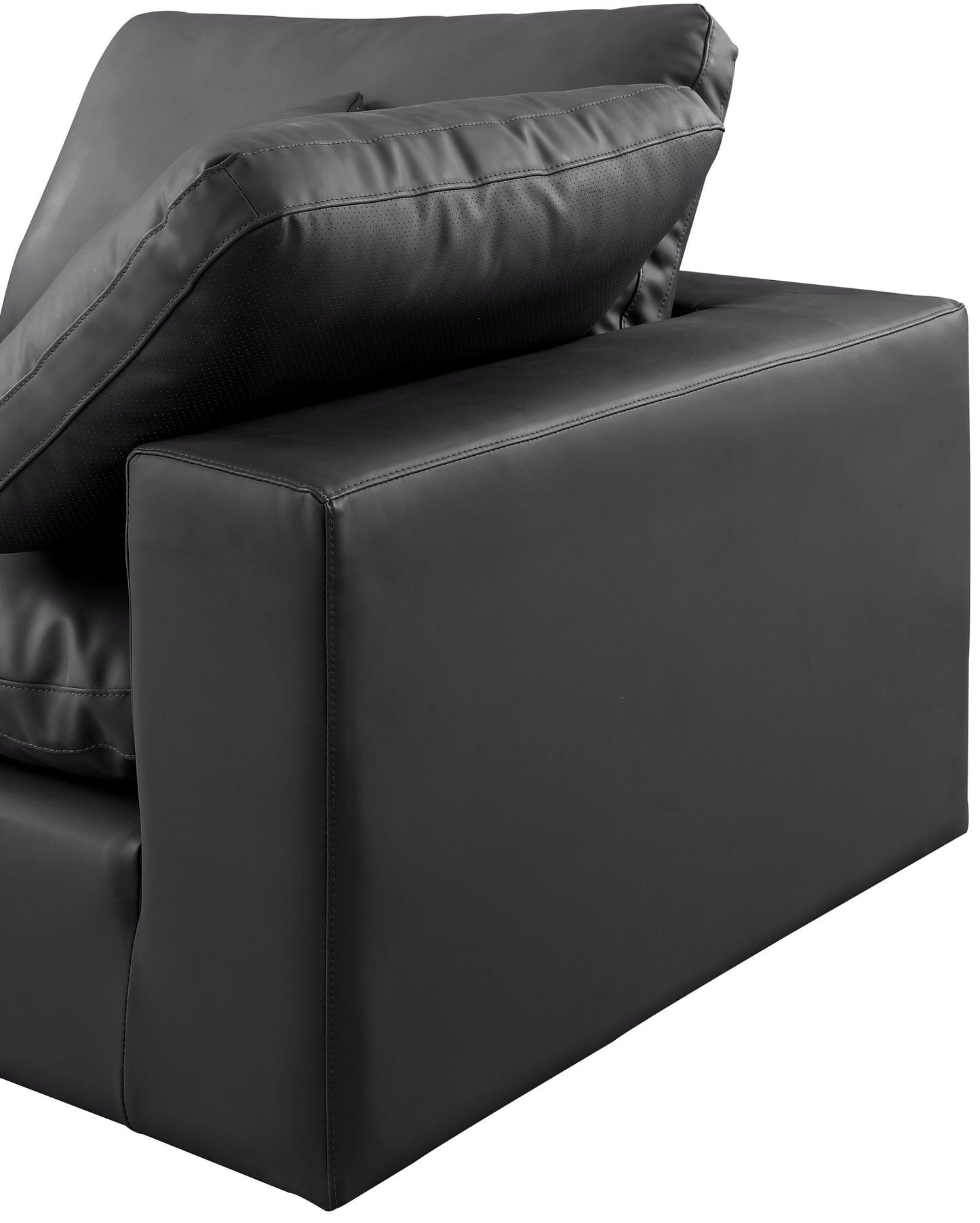 Comfy - 4 Piece Faux Leather Modular Armless Sectional