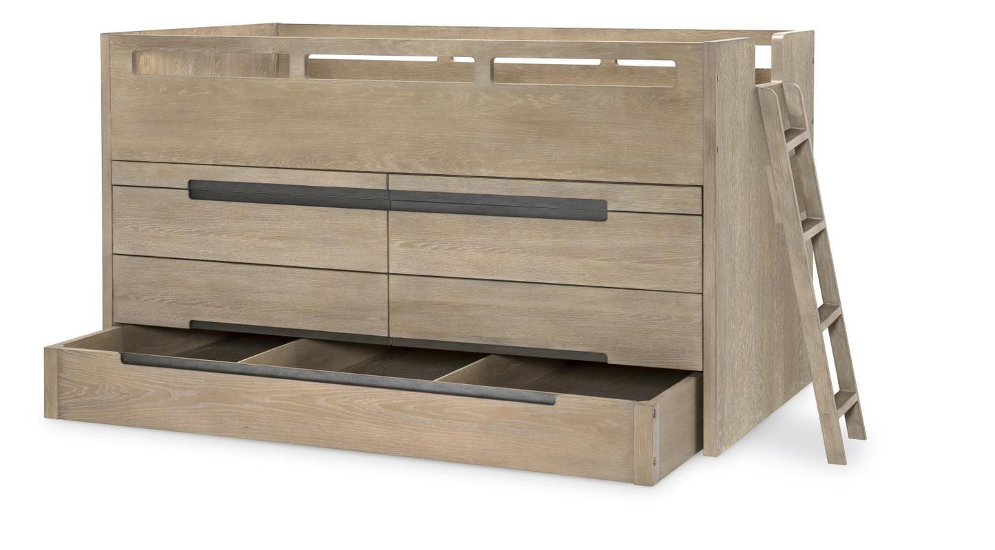 District - Complete Captains Bed - Weathered Oak