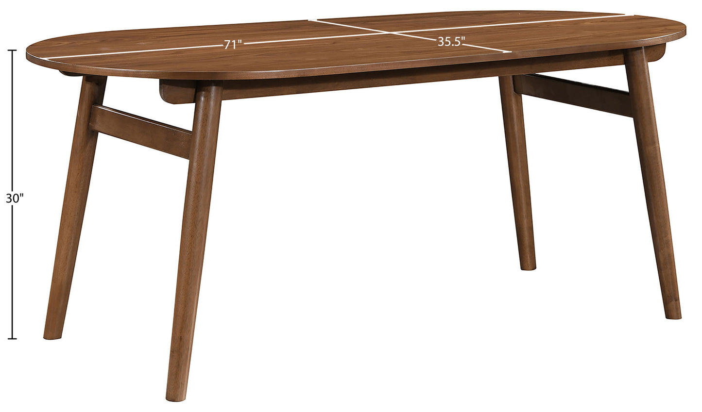 Leesa - Solid Wood And Walnut Veneer Dining Table