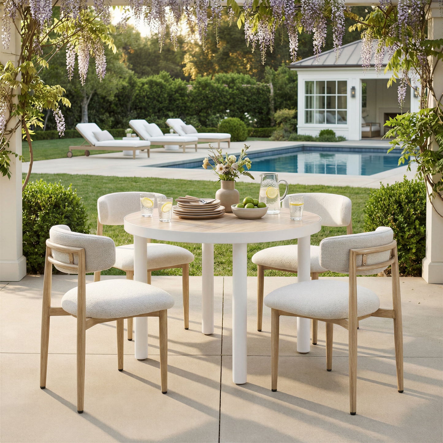 Bege - Outdoor Dining Chair - White