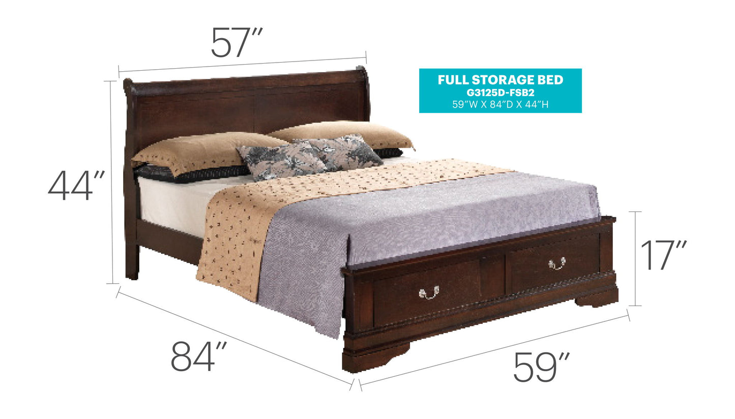Glory Furniture - Louis Phillipe - Storage Bed