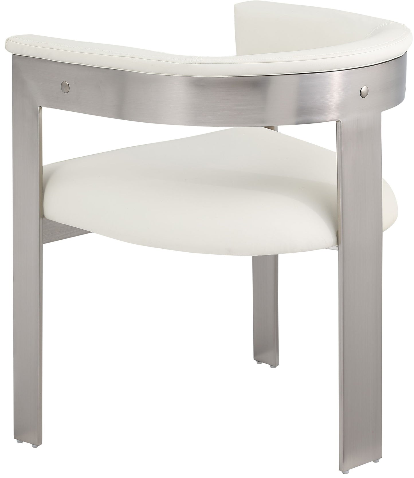 Romeo - Faux Leather Dining Chair With Silver Base (Set of 2)