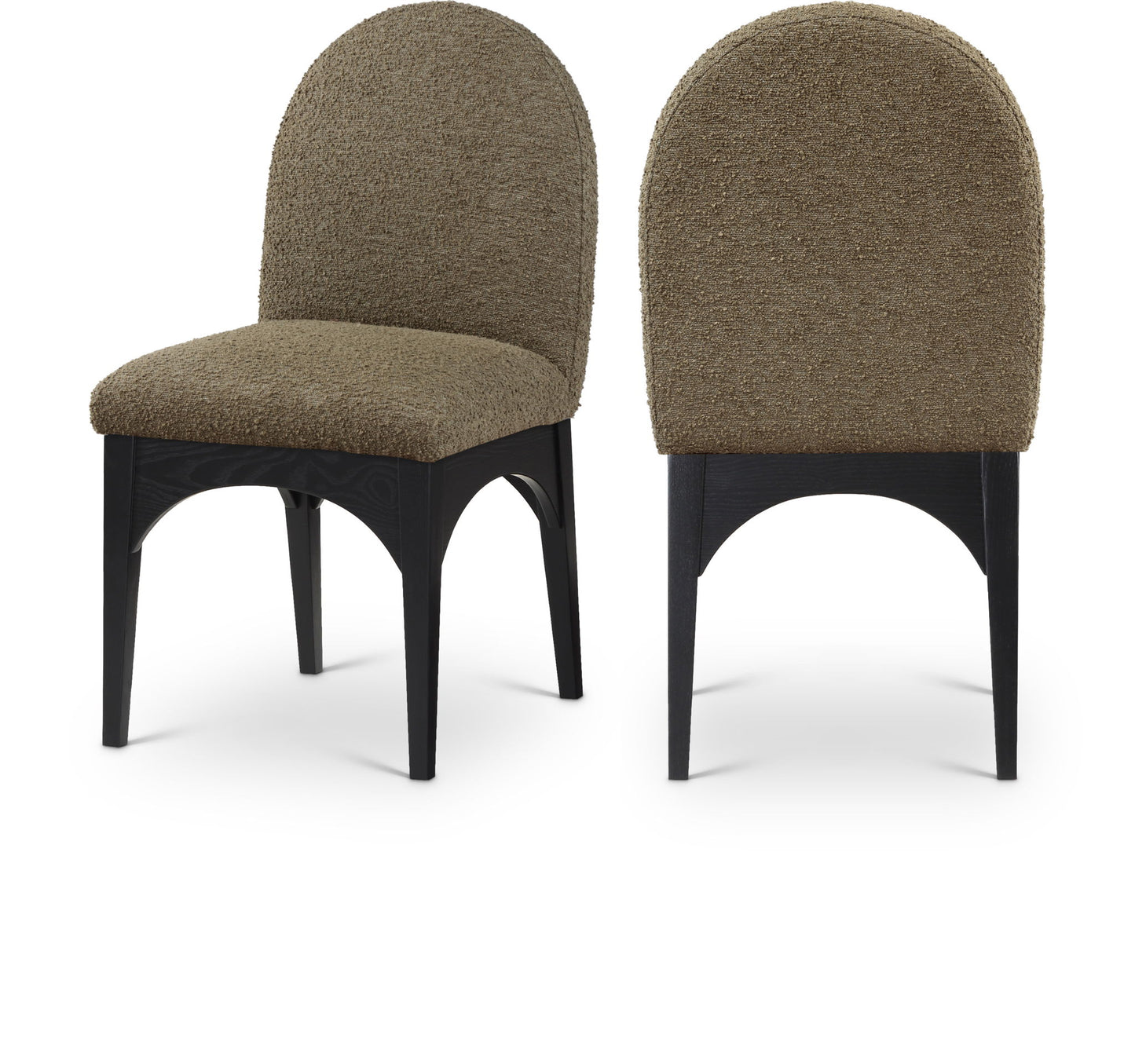 Waldorf - Boucle Dining Side Chair With Black Legs