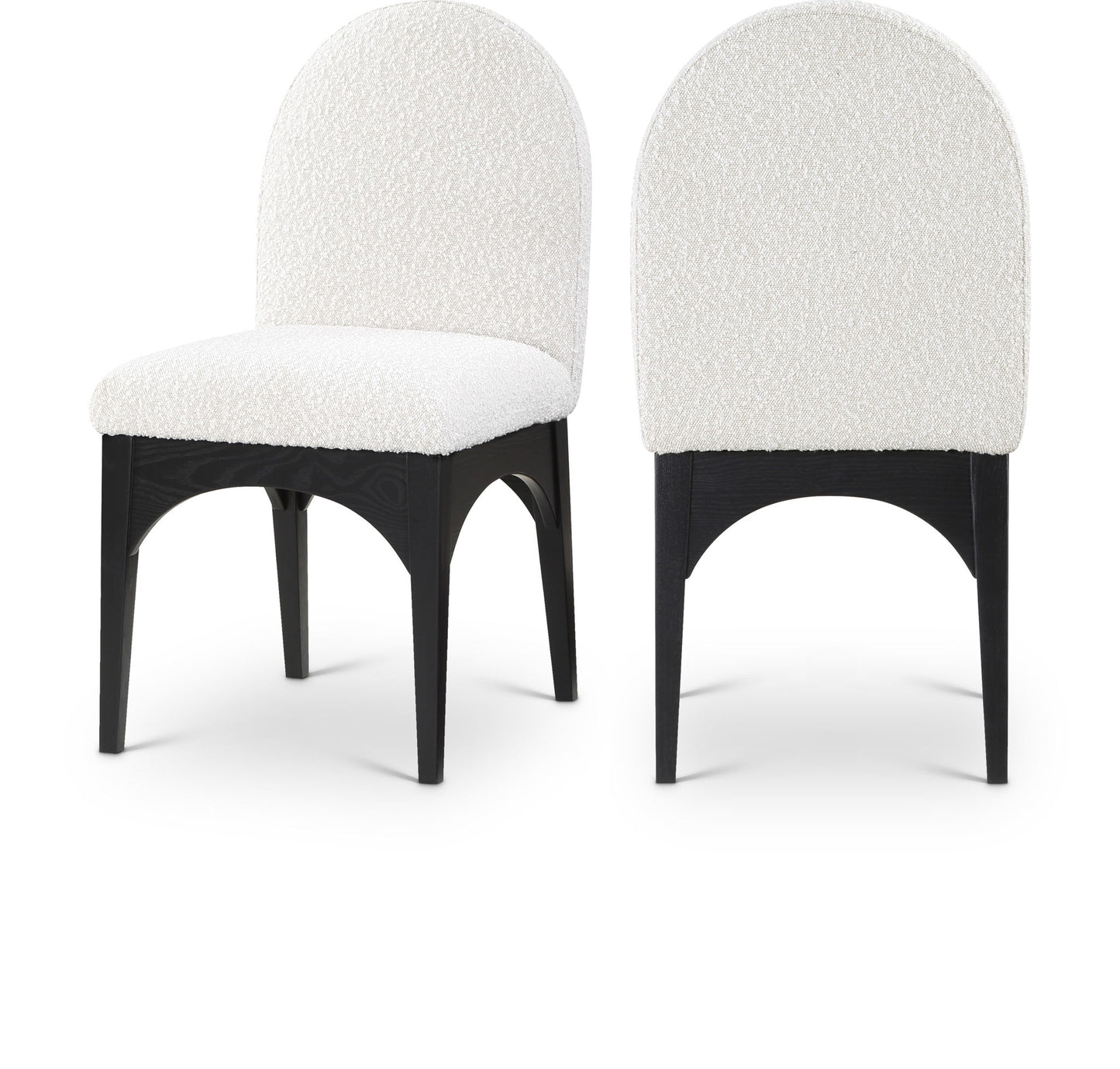 Waldorf - Boucle Dining Side Chair With Black Legs