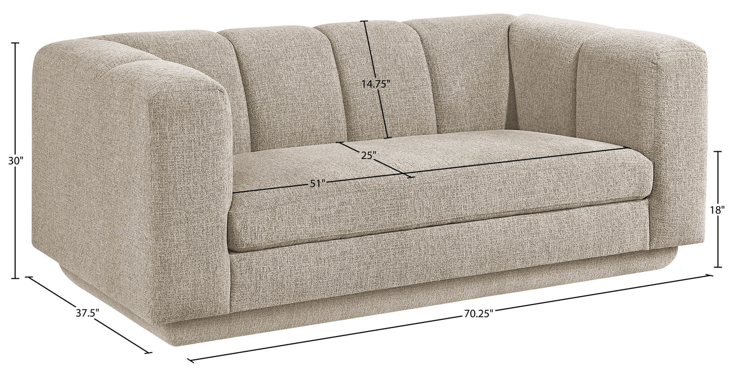 Modari - Fabric Upholstered Loveseat