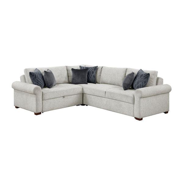 Isla 3-Piece Sectional with Pull-out Bed and Click Motion Back