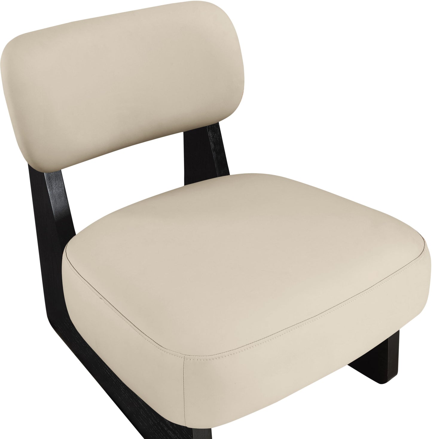 Vetra - Vegan Leather Upholstered Accent Chair With Black Base