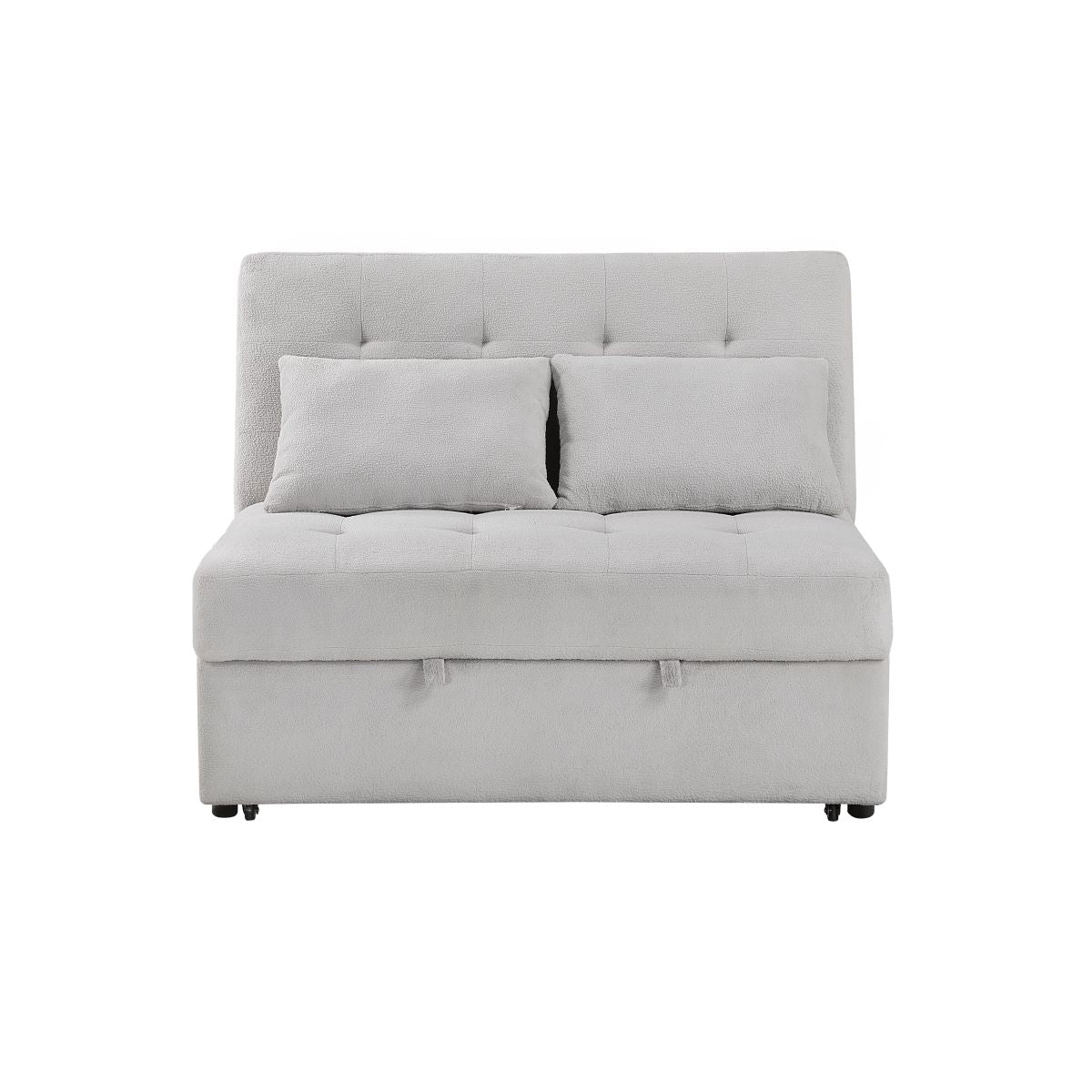 Desmond Convertible Armless 2-Seater with Pull-out Bed and Charging Ports
