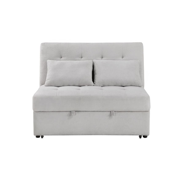 Desmond Convertible Armless 2-Seater with Pull-out Bed and Charging Ports
