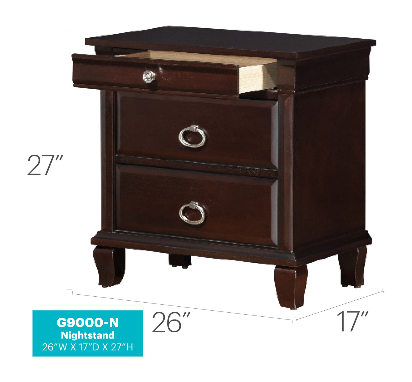 Triton - Nightstand - Cappuccino