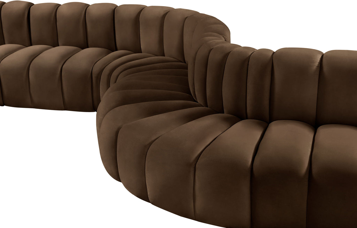 Arc - Velvet 8 Piece Curved Modular Sofa