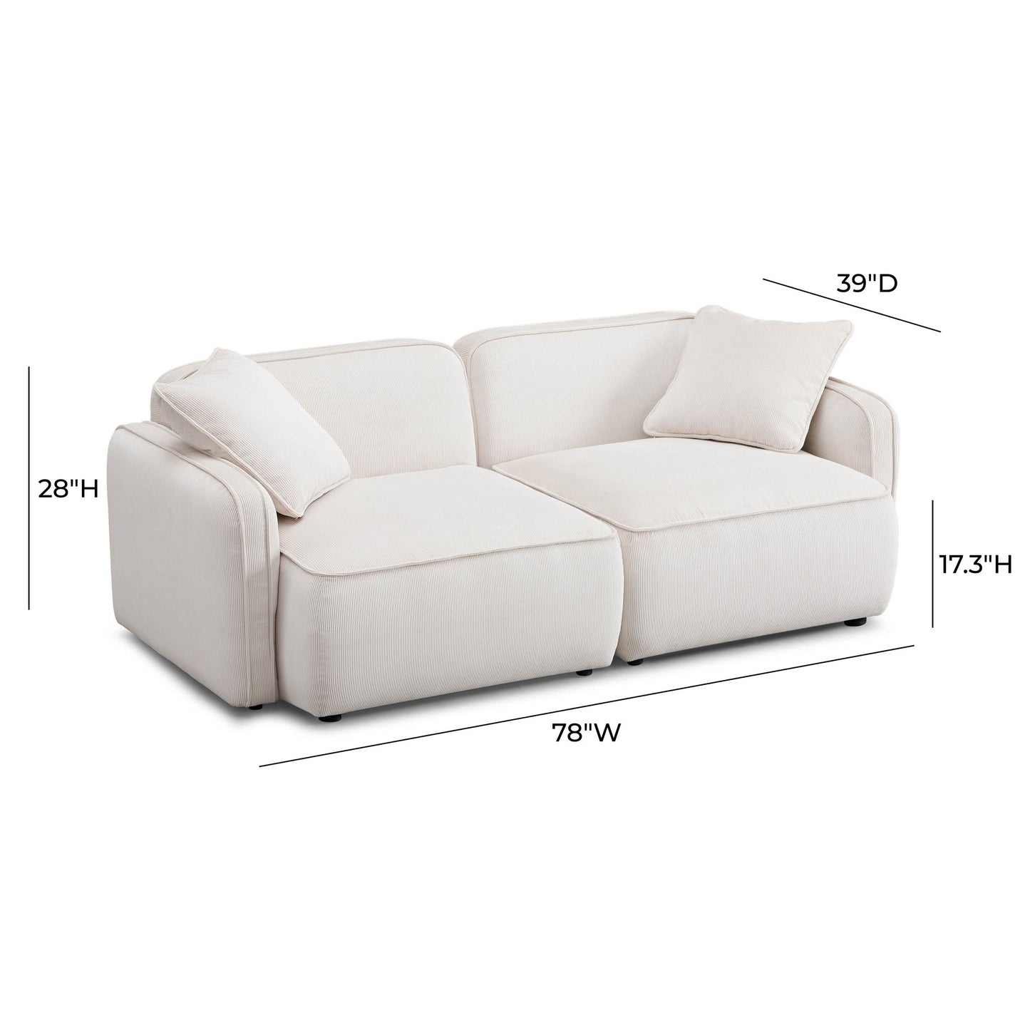 Travie - Modular Loveseat
