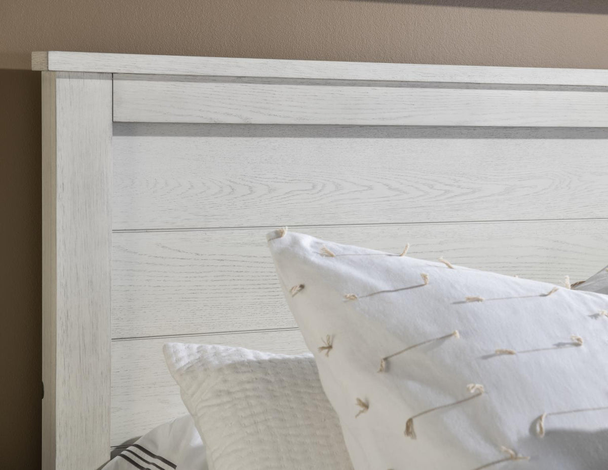 Preston - Complete Full Panel Bed - Bleached Linen