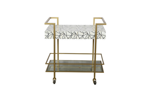 Bottoms Up - Bar Cart - Ivory Bone