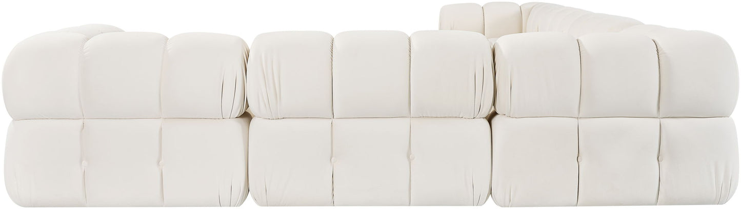 Orin - Velvet 6 Piece Modular L-Shaped Sectional