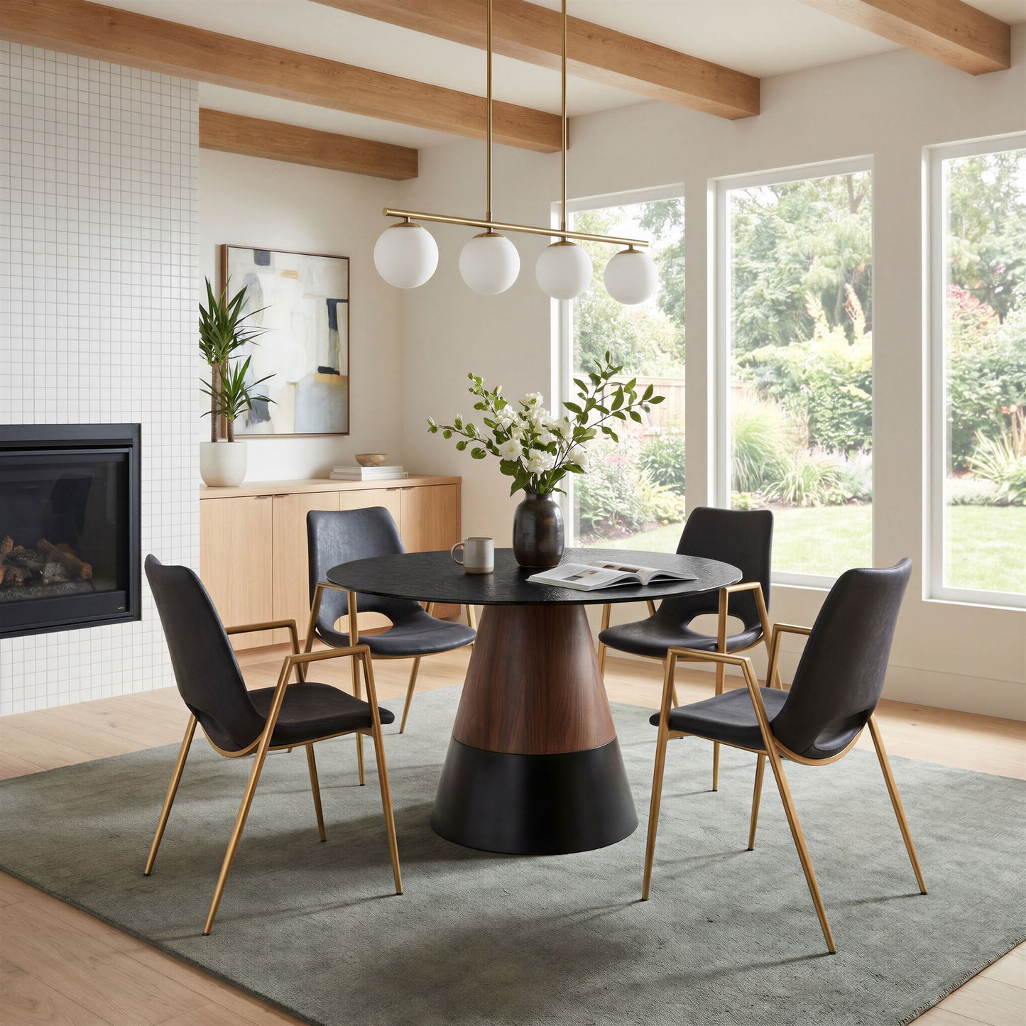 Desi - Dining Chair With Gold Legs (Set of 2)