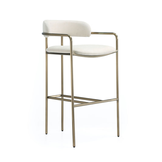 Manhattan Serene - Metal Upholstered Barstool