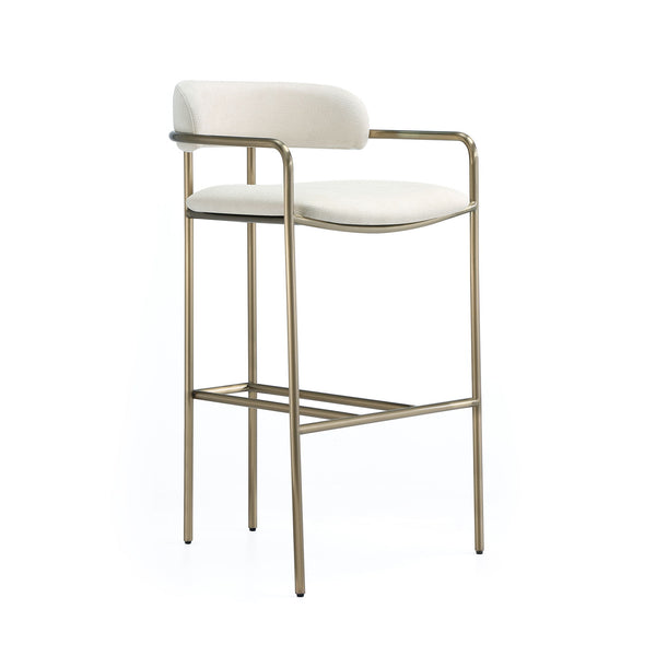 Manhattan Serene - Metal Upholstered Barstool