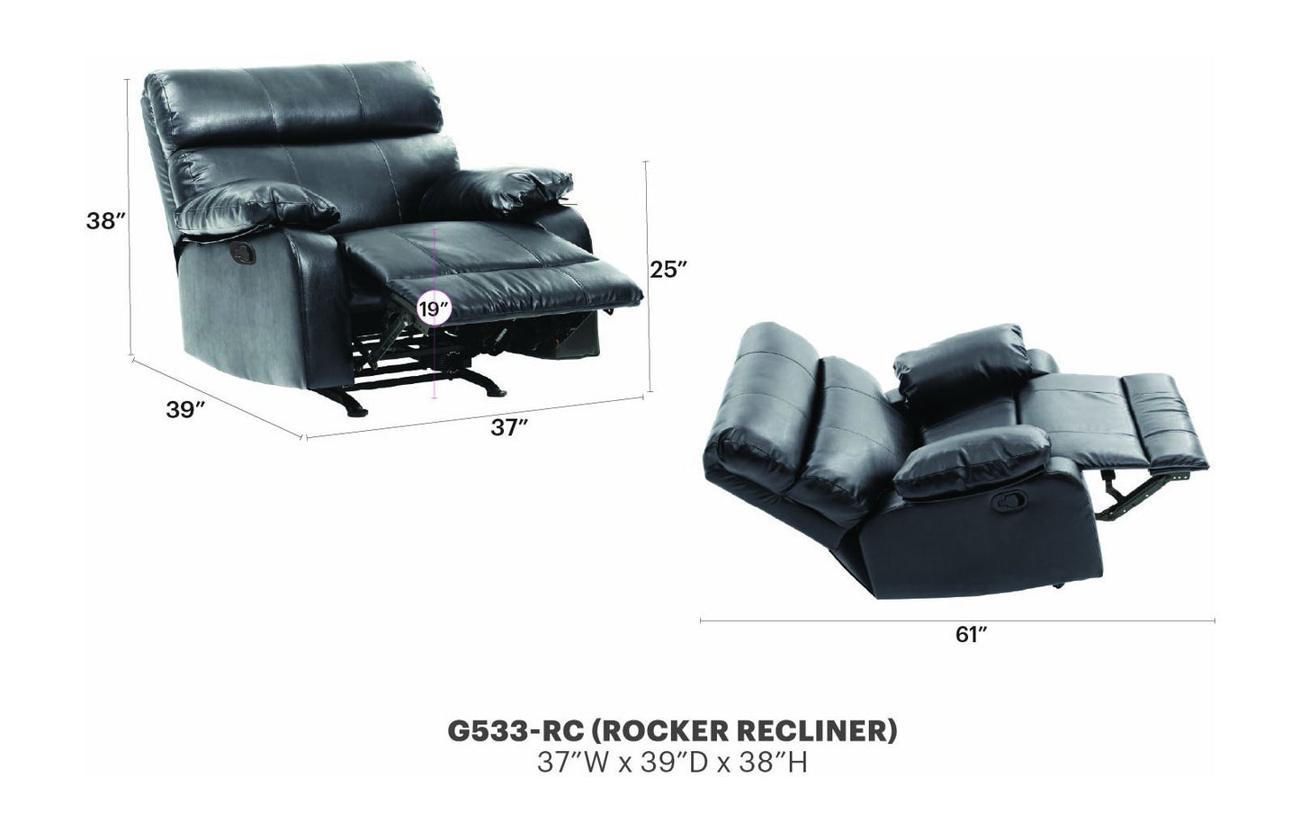 Glory Furniture - Manny - Rocker Recliner