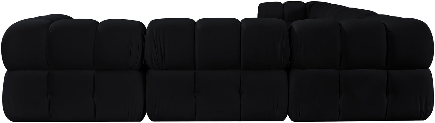 Orin - Velvet 6 Piece Modular L-Shaped Sectional
