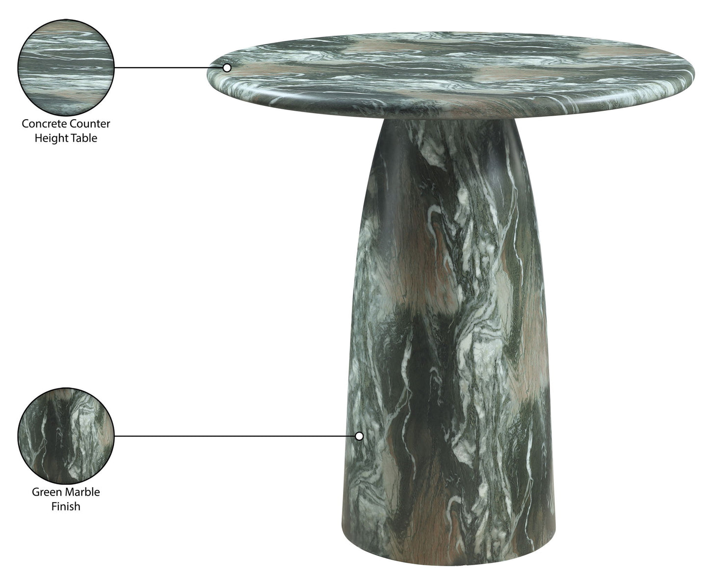 Cosenza - Concrete Indoor / Outdoor Counter Height Table
