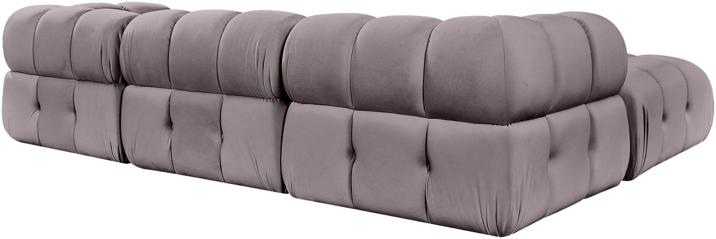 Orin - Velvet 4 Piece Modular Sectional With Chaise