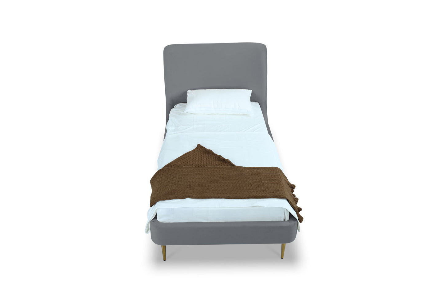 Manhattan Heather - Bed With Gold Legs