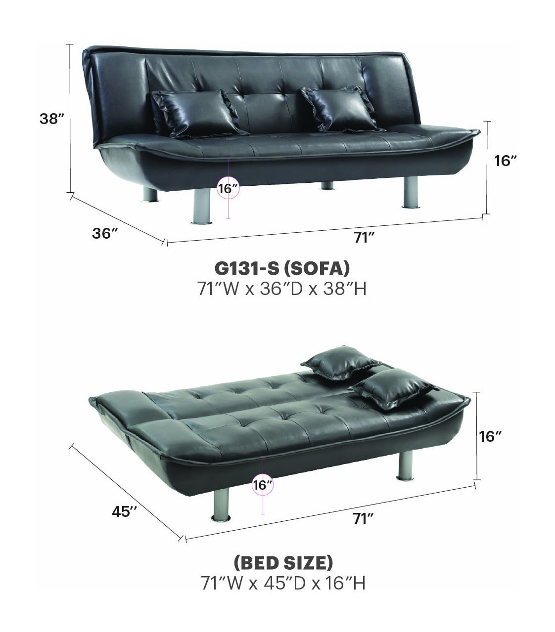 Glory Furniture - Lionel - Sofa Bed