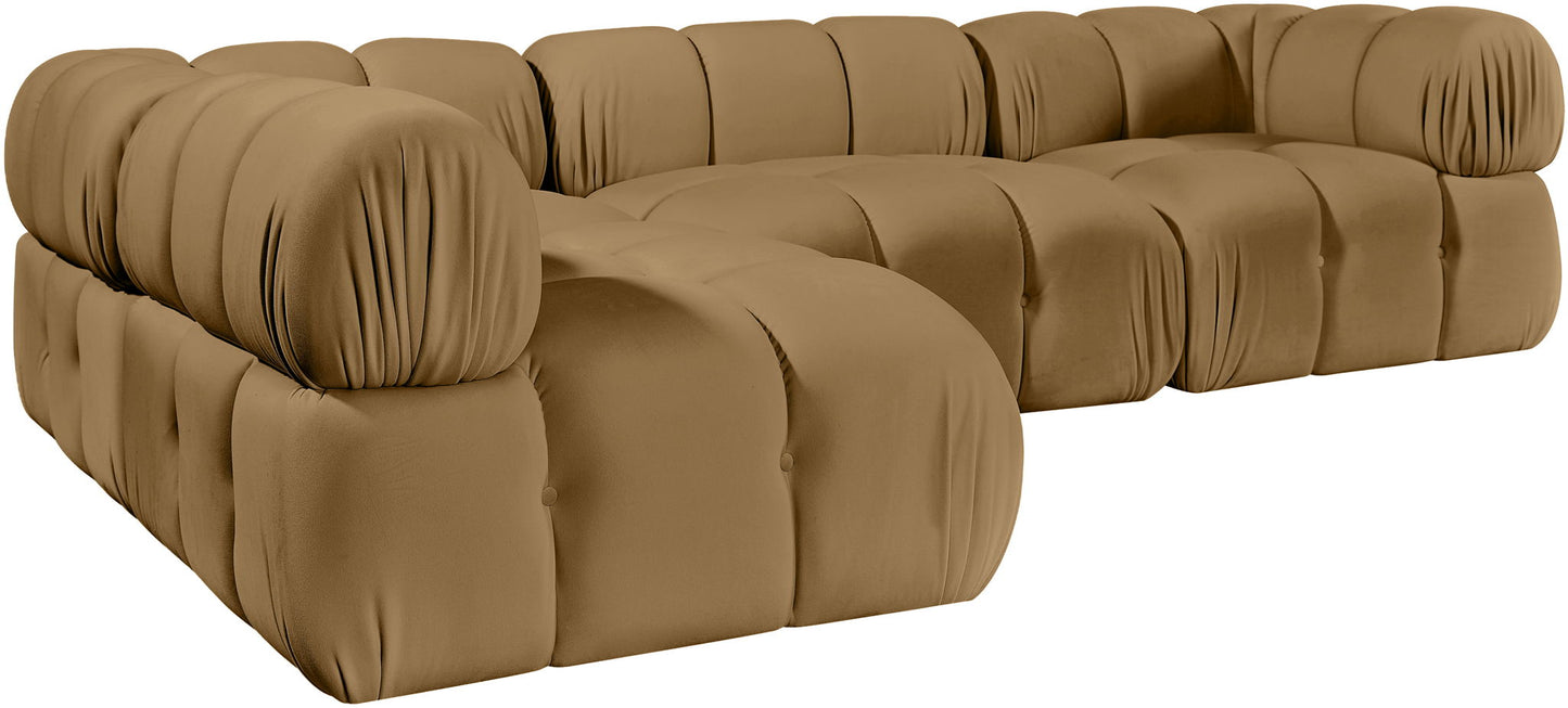 Orin - Fabric Velvet 4 Piece Modular Sectional