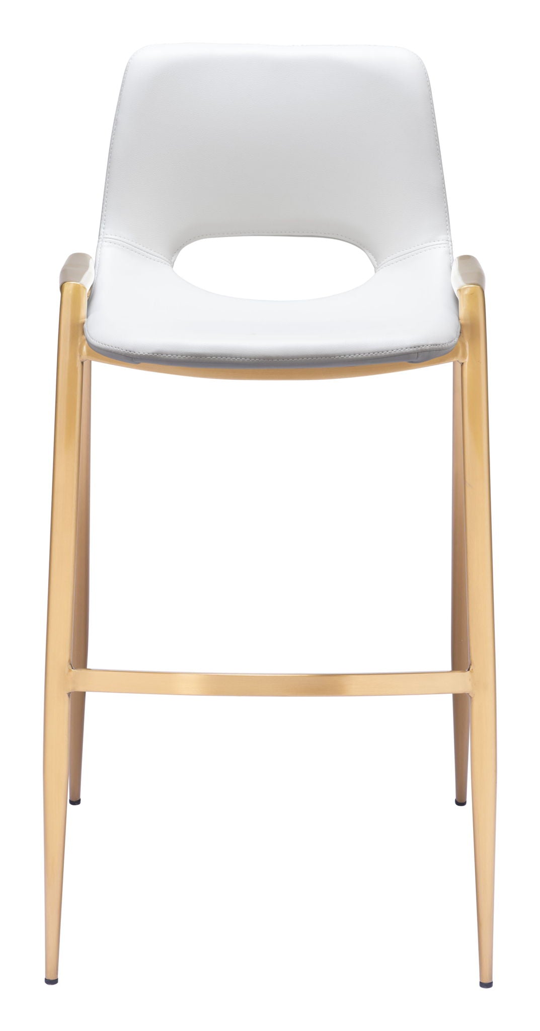Desi - Barstool Chair With Gold Base (Set of 2)