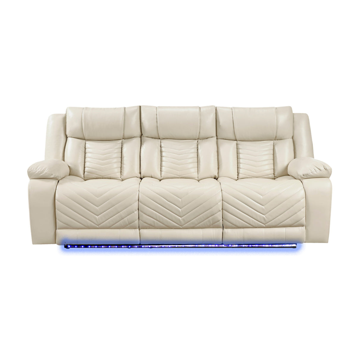 Glory Furniture - Sensa - Power Reclining Sofa With Table And LED Belt