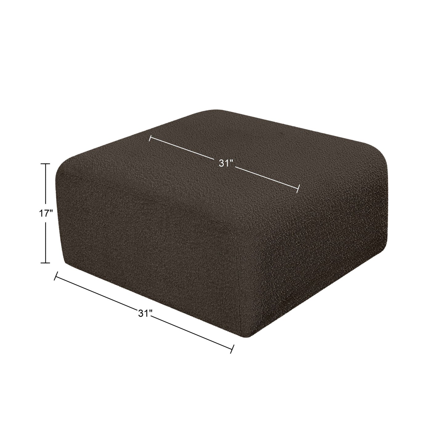 Arc - Boucle Fabric Ottoman