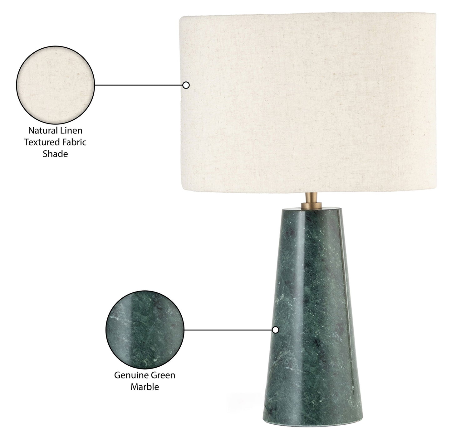 Dolomia - Base And Linen Textured Fabric Shade Table Lamp