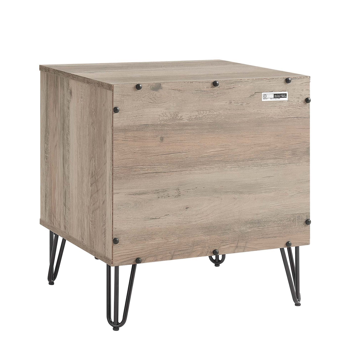 Manhattan Dumbo - Nightstand With Rustic Gray Frame