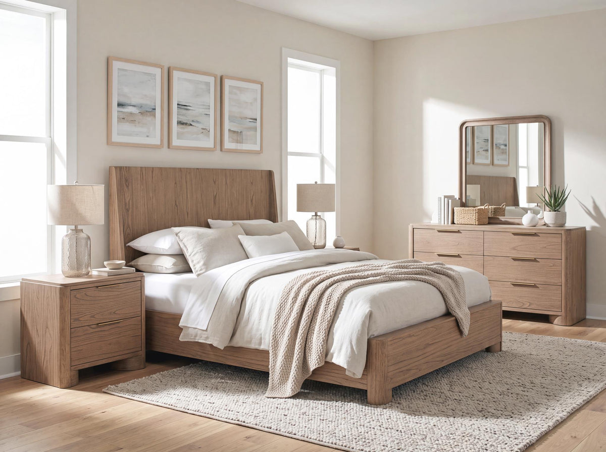 Alden - Nightstand (2 Drawers, Power With 2 Outlets, 1 USB & 1 USB-C) - Stonewashed