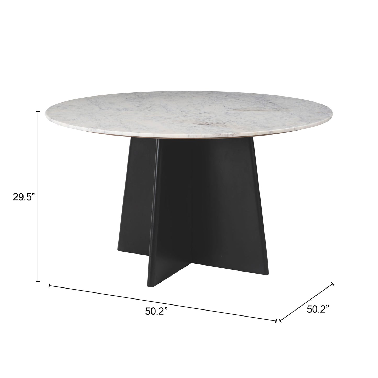 Strela - Dining Table - White / Black
