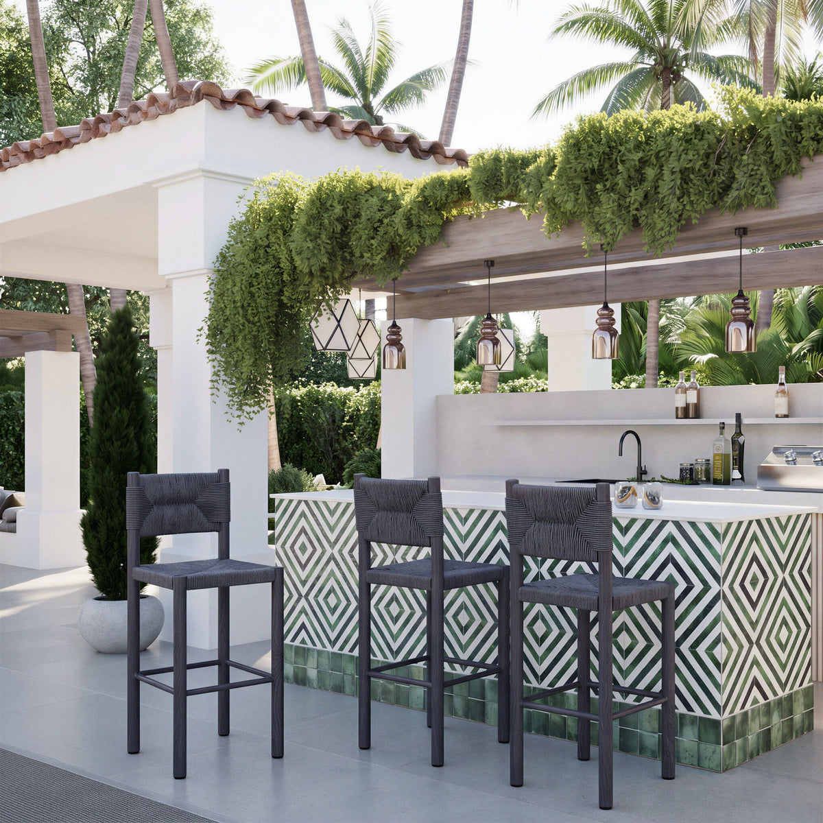Iska - Outdoor Barstool (Set of 2)