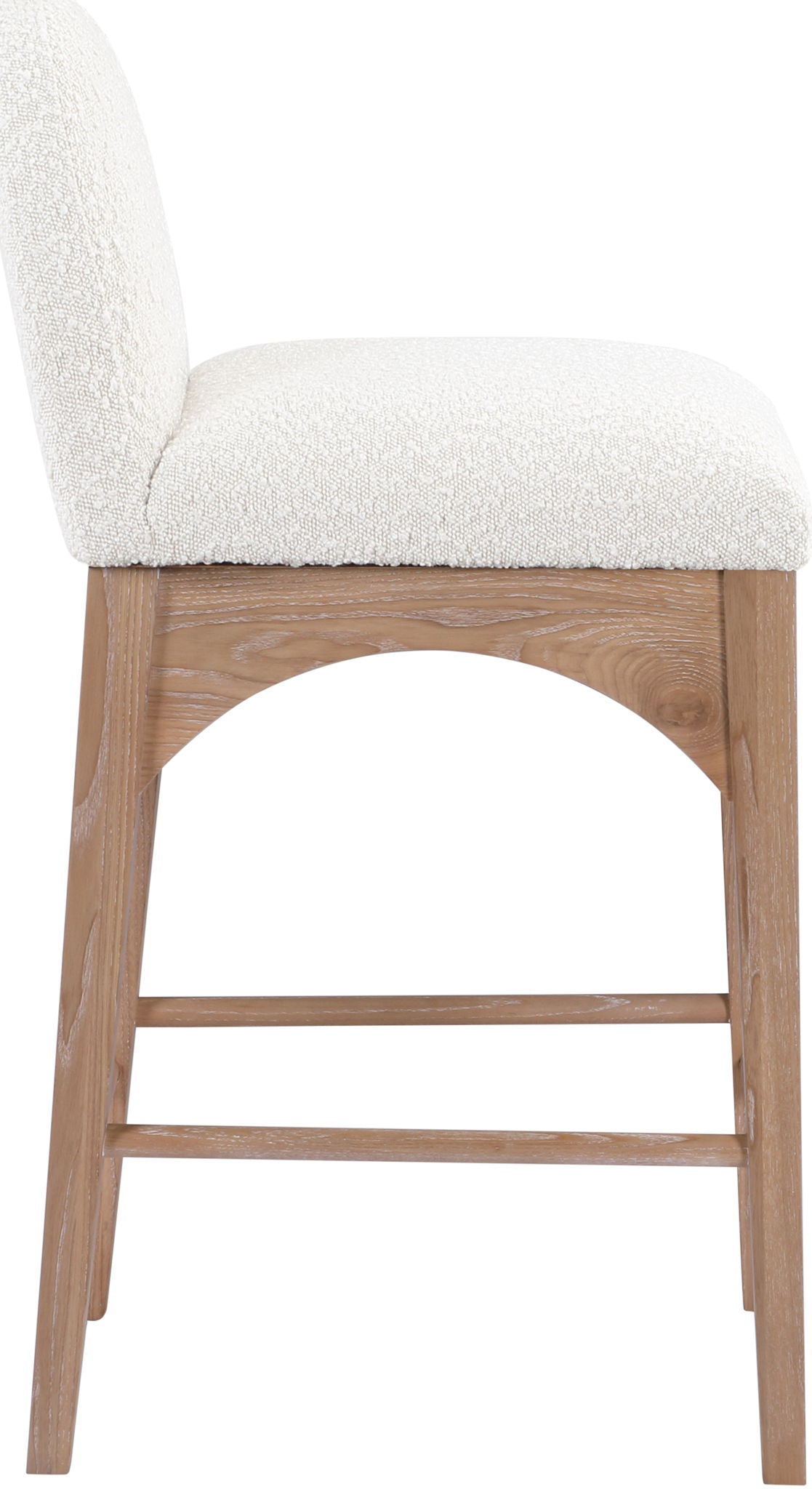 Waldorf - Boucle Stool With Natural Legs