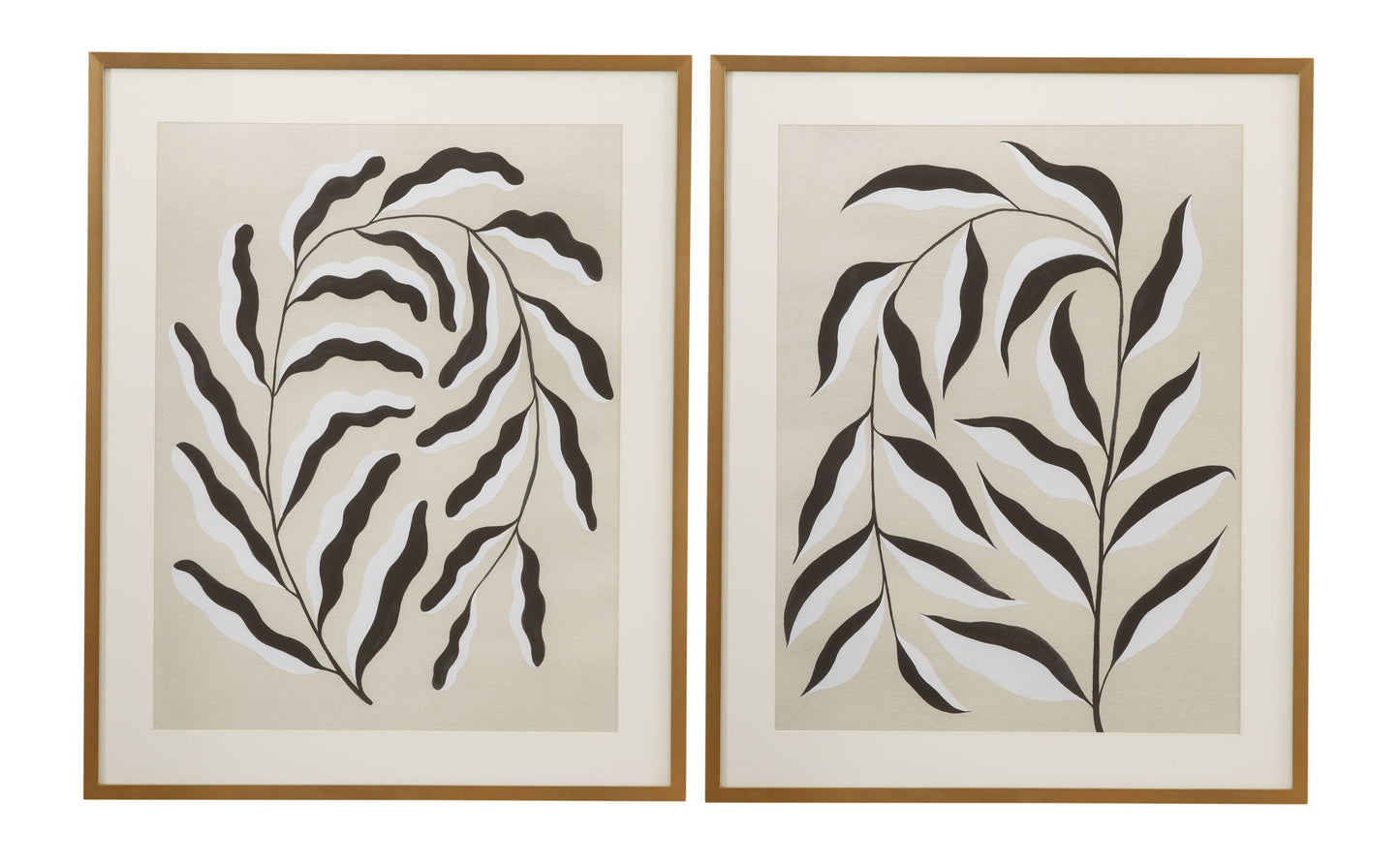Emerging Weeds Framed Print (Set of 2) - Gray