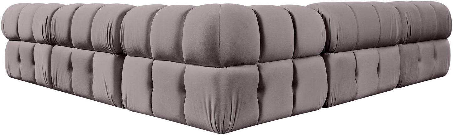 Orin - Velvet Fabric 5 Piece Modular Sectional