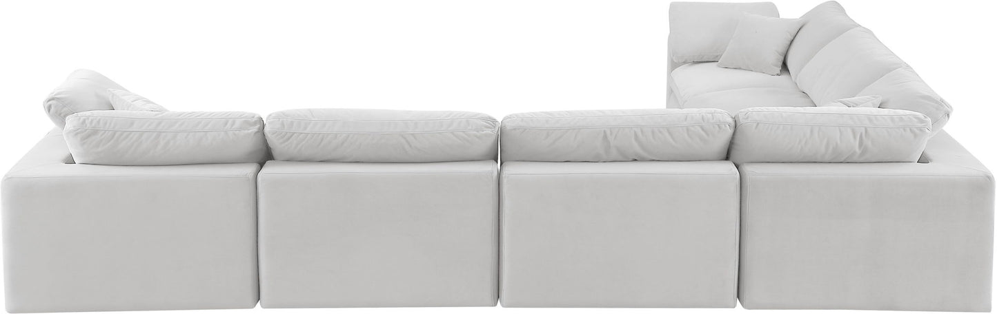 Comfy - 6 Piece Velvet Modular Corner Sectional