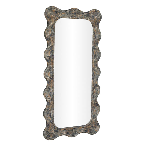 Charlene - 39" x 75" Squiggle Wall Mirror - Watercolor Print