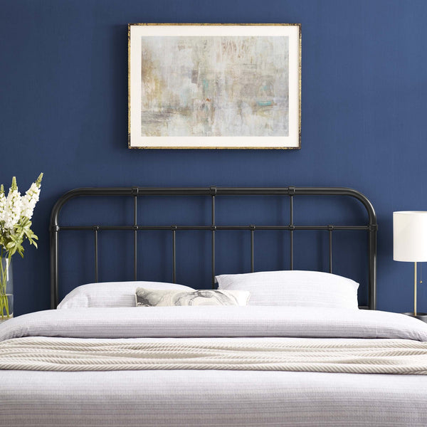 Alessia Metal Headboard - Full, Black