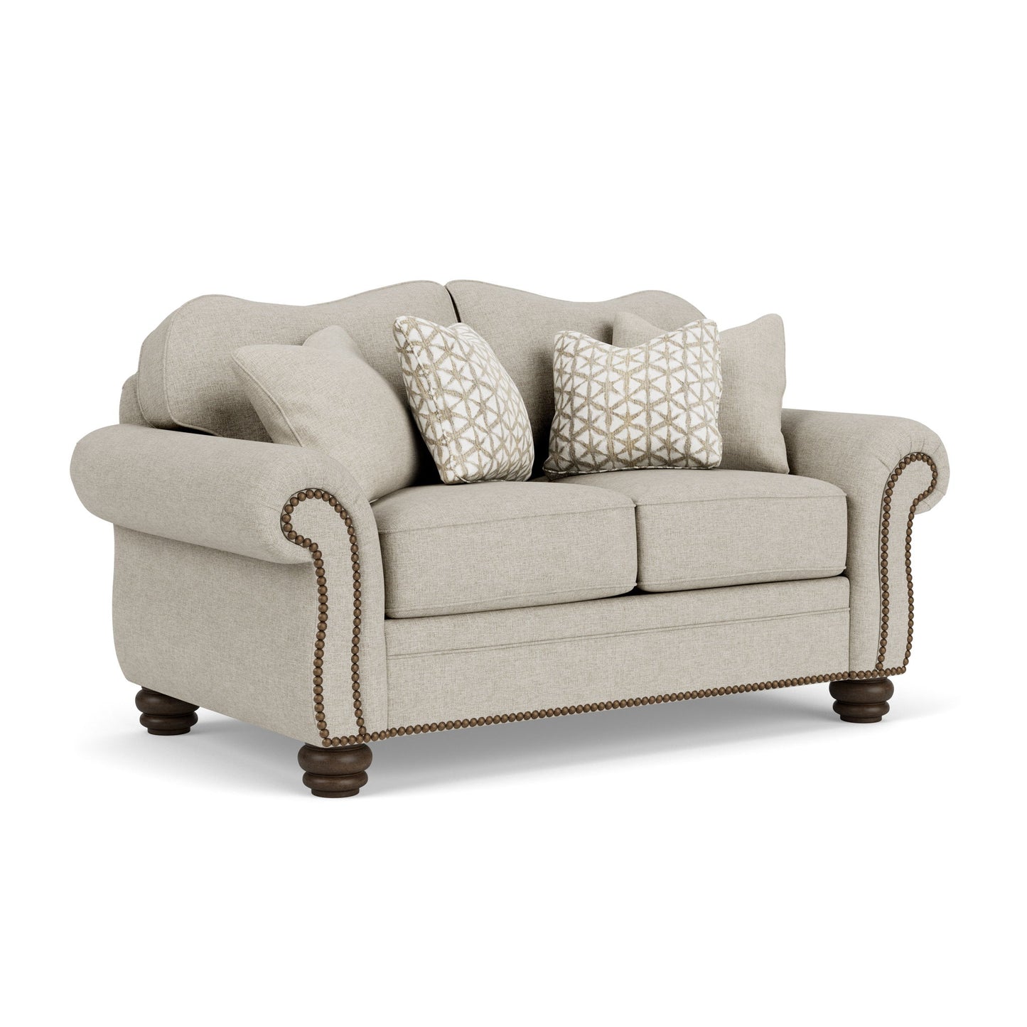 Bexley - Fabric Loveseat, Nailhead Trim