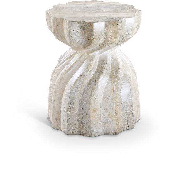 Caserta - Concrete End Table - Travertine