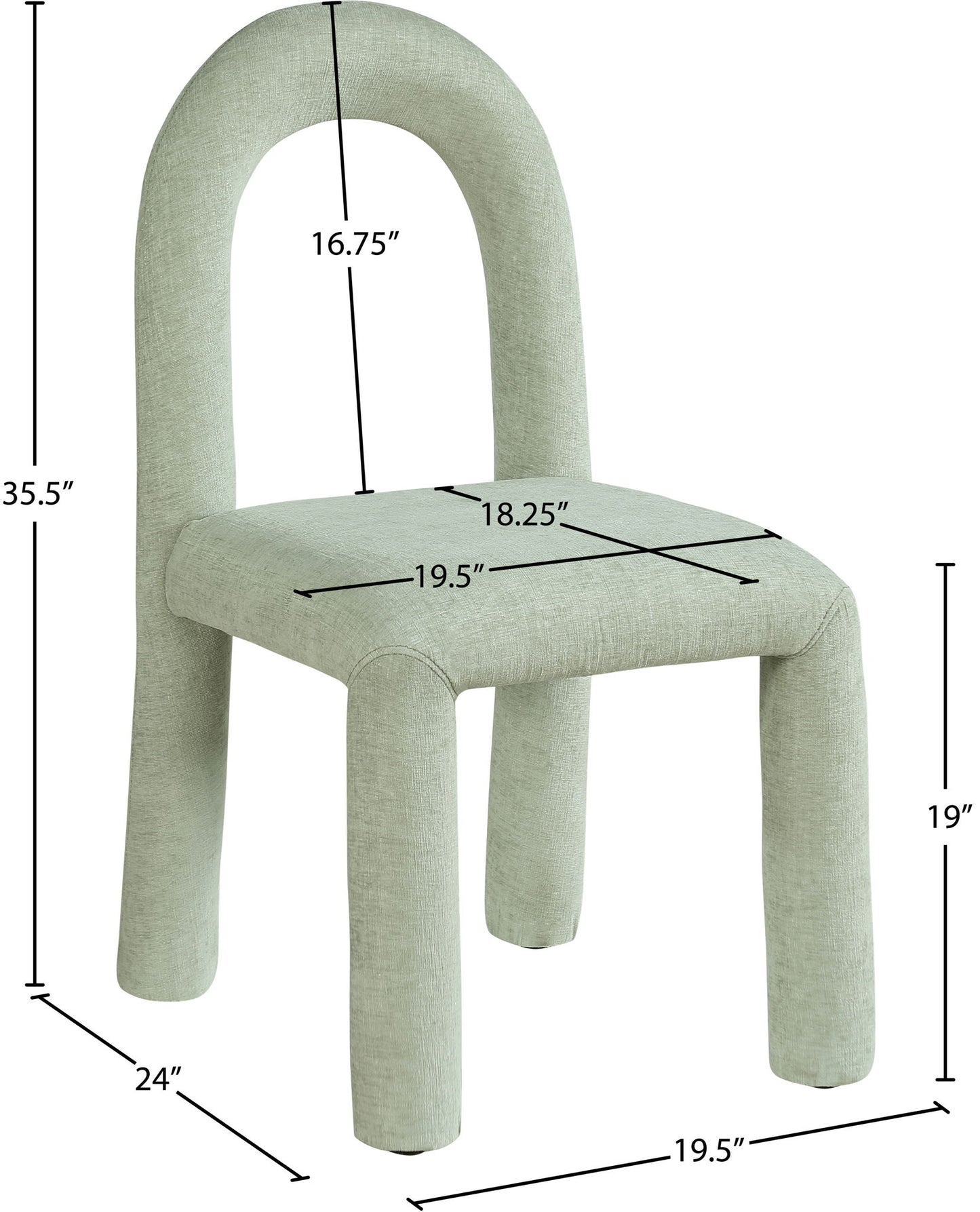 Amari - Chenille Fabric Dining Chair (Set of 2)