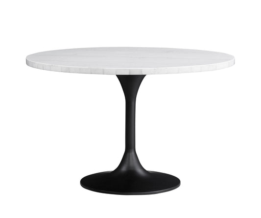 Dunham - Dining Table - White / Black