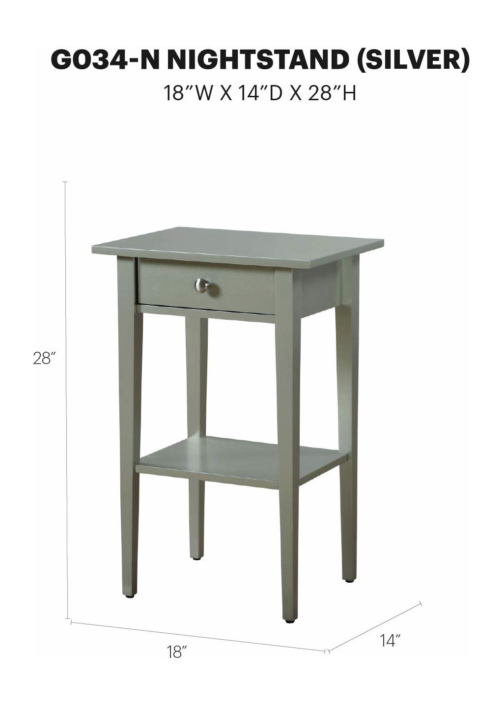 Glory Furniture - Dalton - Nightstand