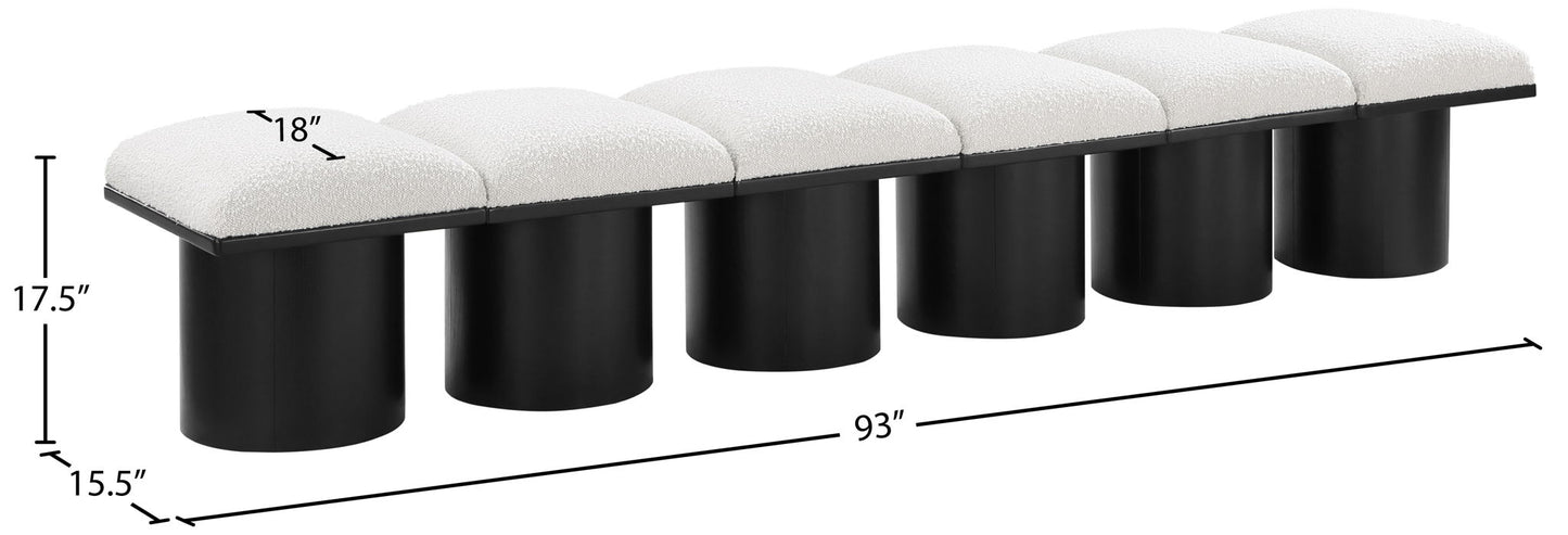 Pavilion - 6 Piece Modular Bench With Black Base