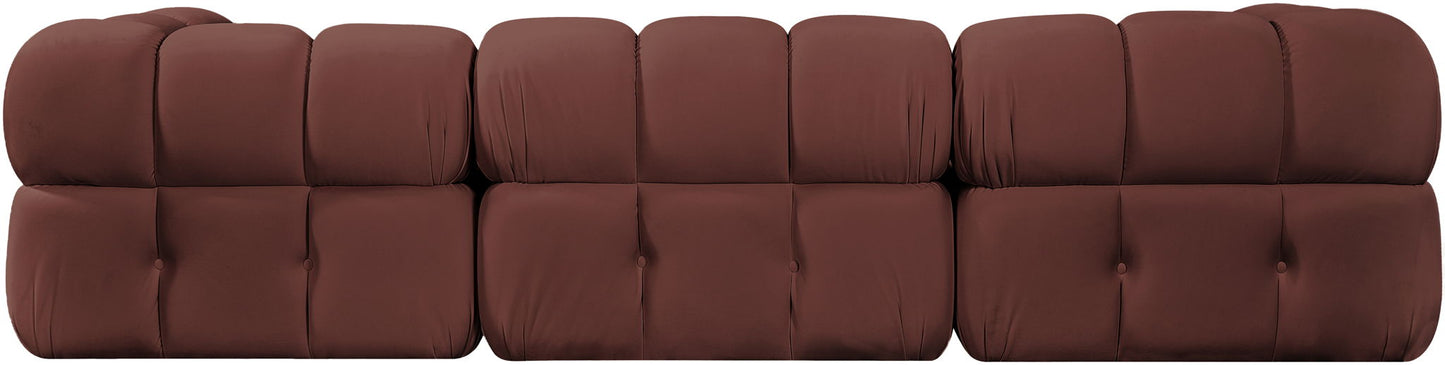 Orin - Velvet Performance Fabric Upholstered 3 Piece Modular Sofa